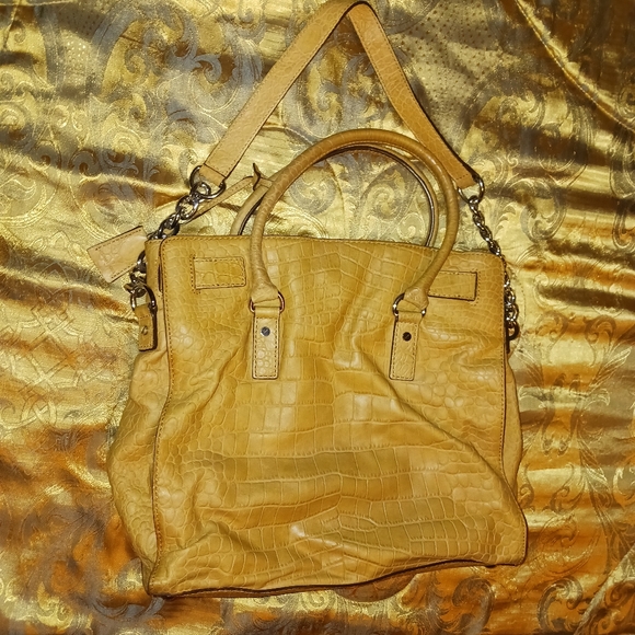Michael Kors Camel Satchel Lock Purse